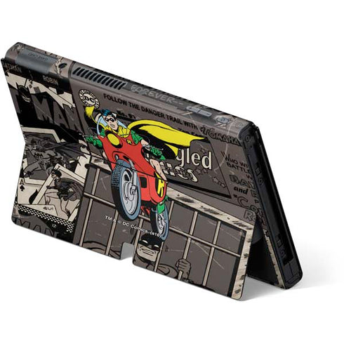 DC Comics Robin Vintage Action pose pattern Nintendo Switch OLED (2021) Skin